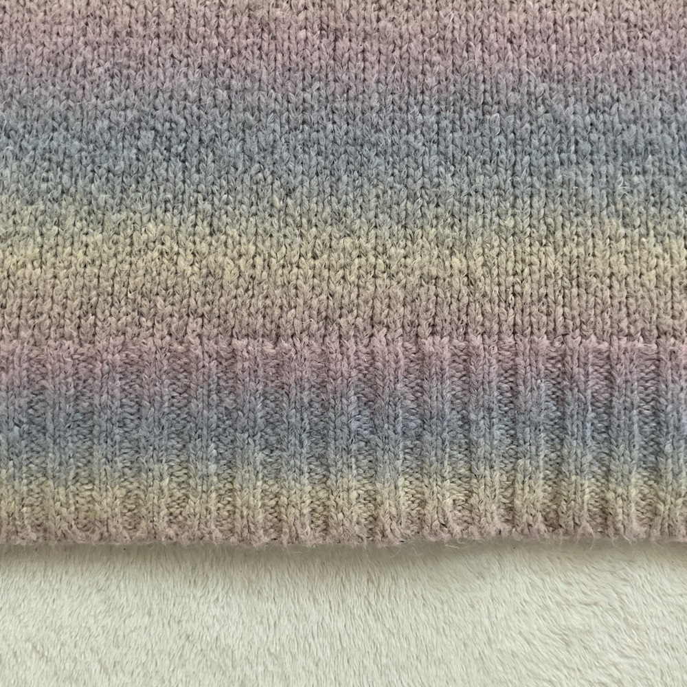 Vintage Woolrich Pastel Rainbow Stripe Turtleneck Sweater Medium Wool Blend - Picture 10 of 15
